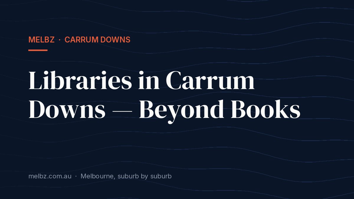 Title card: Libraries in Carrum Downs — Beyond Books