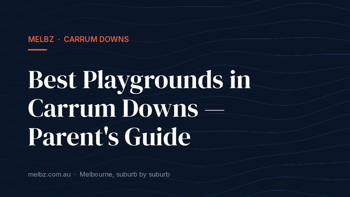 Title card: Best Playgrounds in Carrum Downs — Parent's Guide