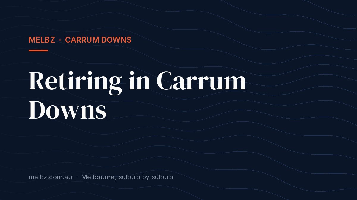 Title card: Retiring in Carrum Downs