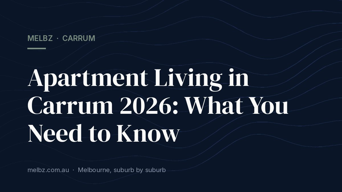 Title card: Apartment Living in Carrum 2026: What You Need to Know