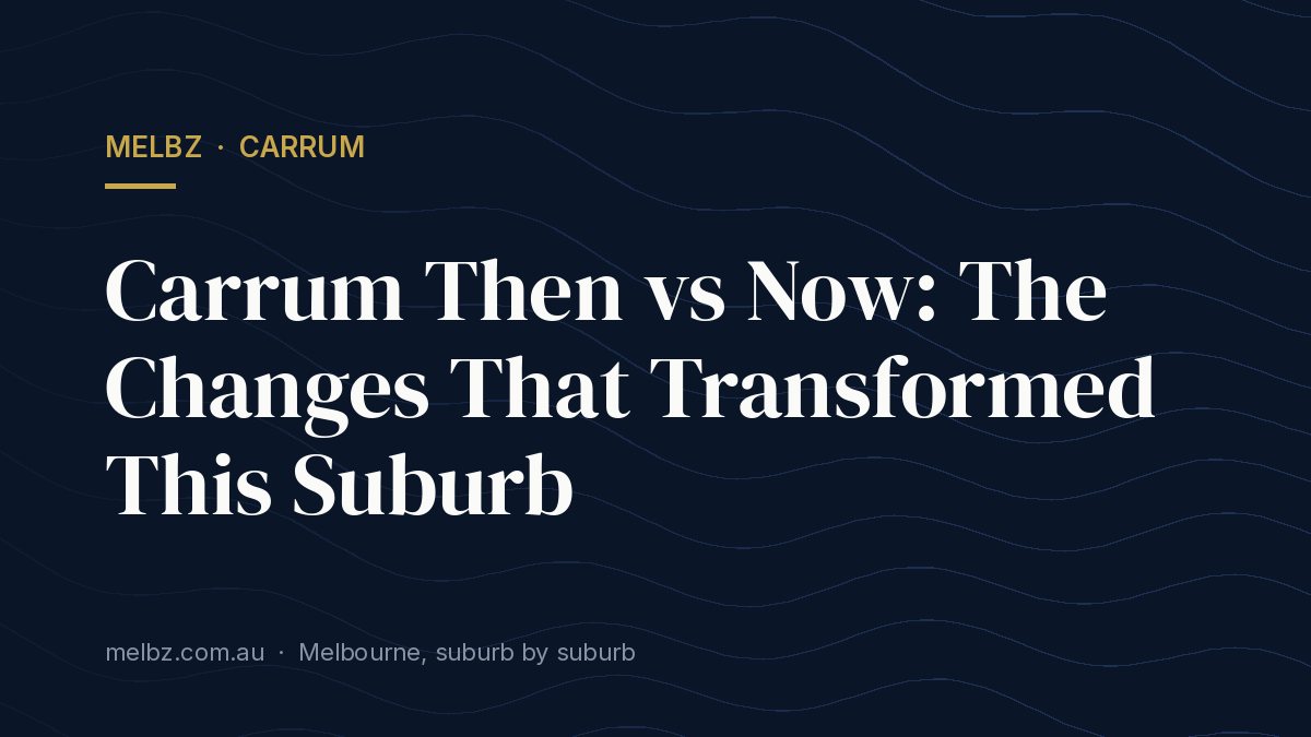 Title card: Carrum Then vs Now: The Changes That Transformed This Suburb