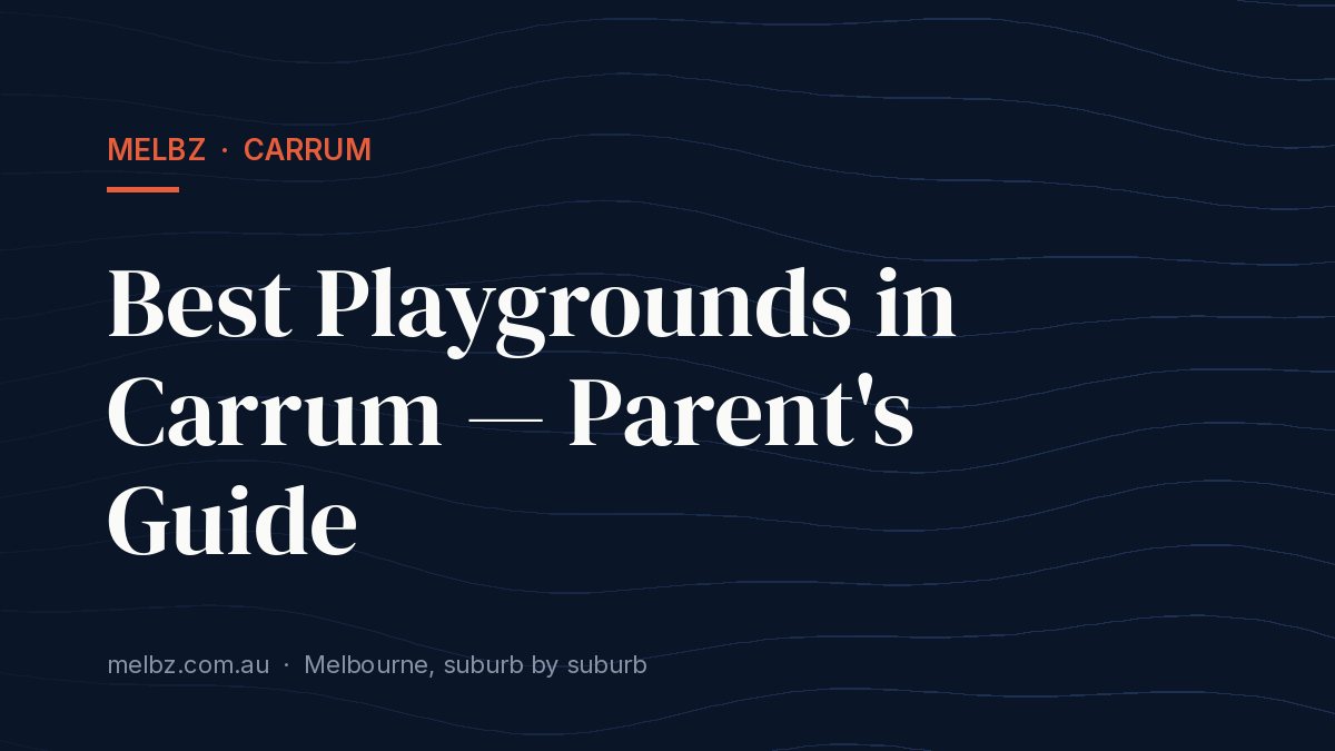 Title card: Best Playgrounds in Carrum — Parent's Guide