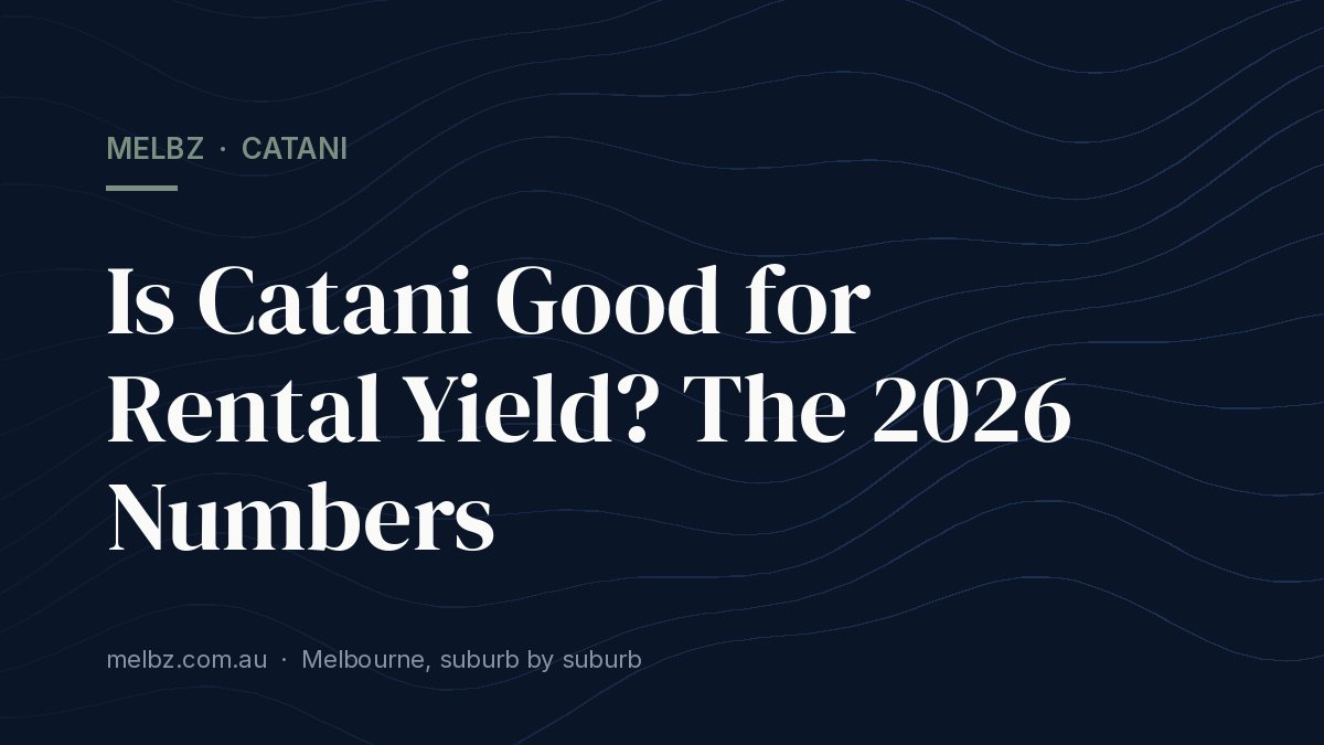 Title card: Is Catani Good for Rental Yield? The 2026 Numbers