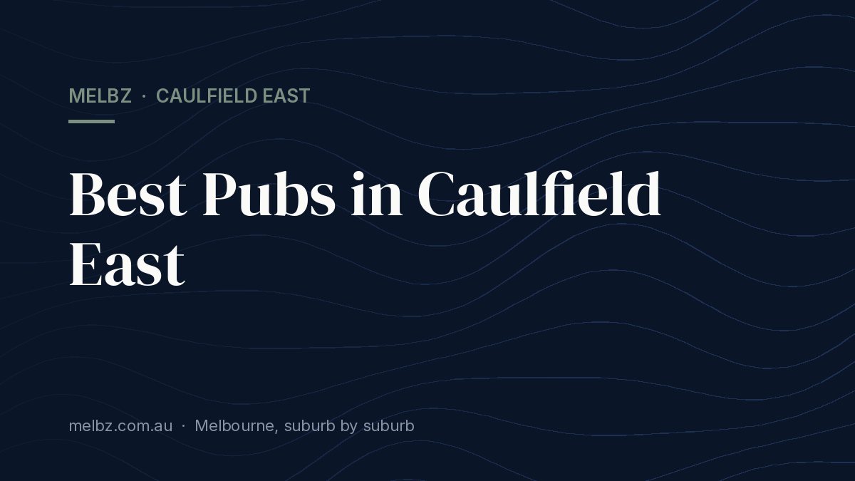 Title card: Best Pubs in Caulfield East