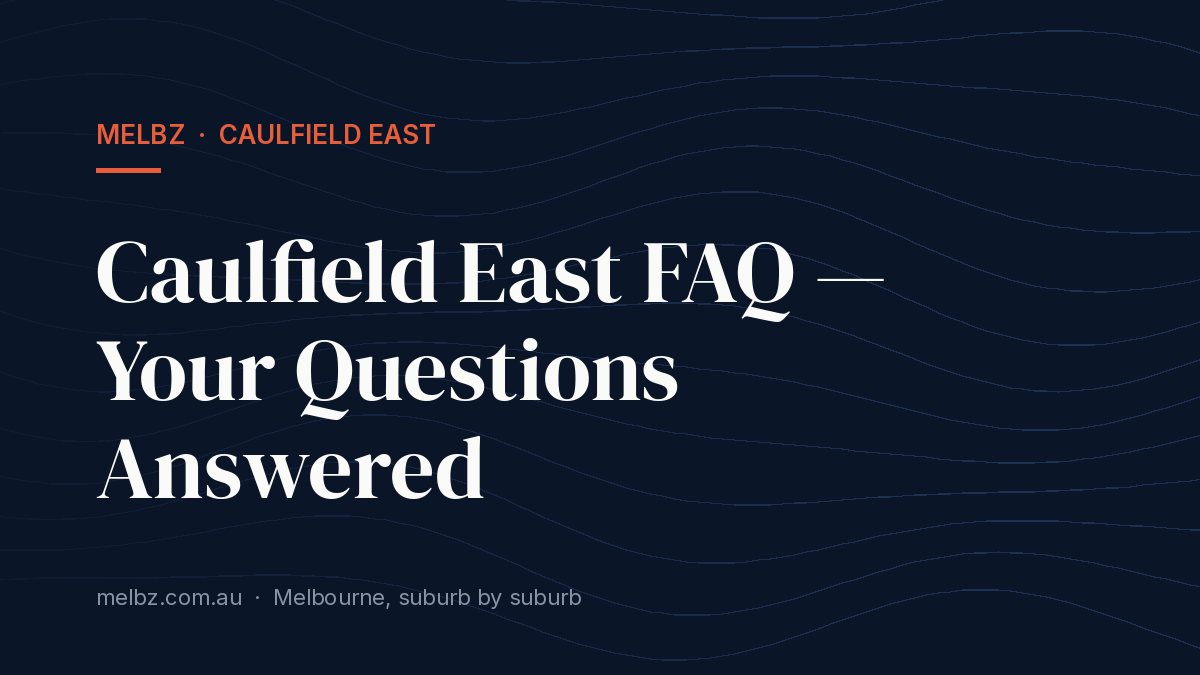 Title card: Caulfield East FAQ — Your Questions Answered