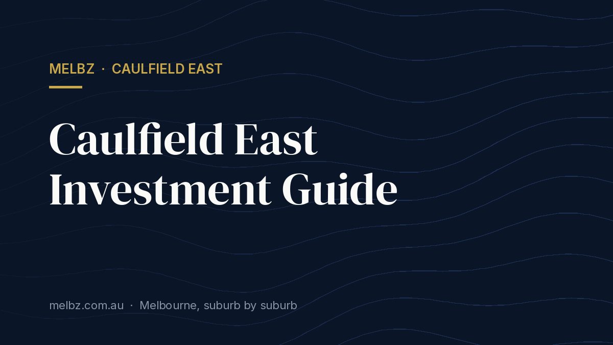 Title card: Caulfield East Investment Guide