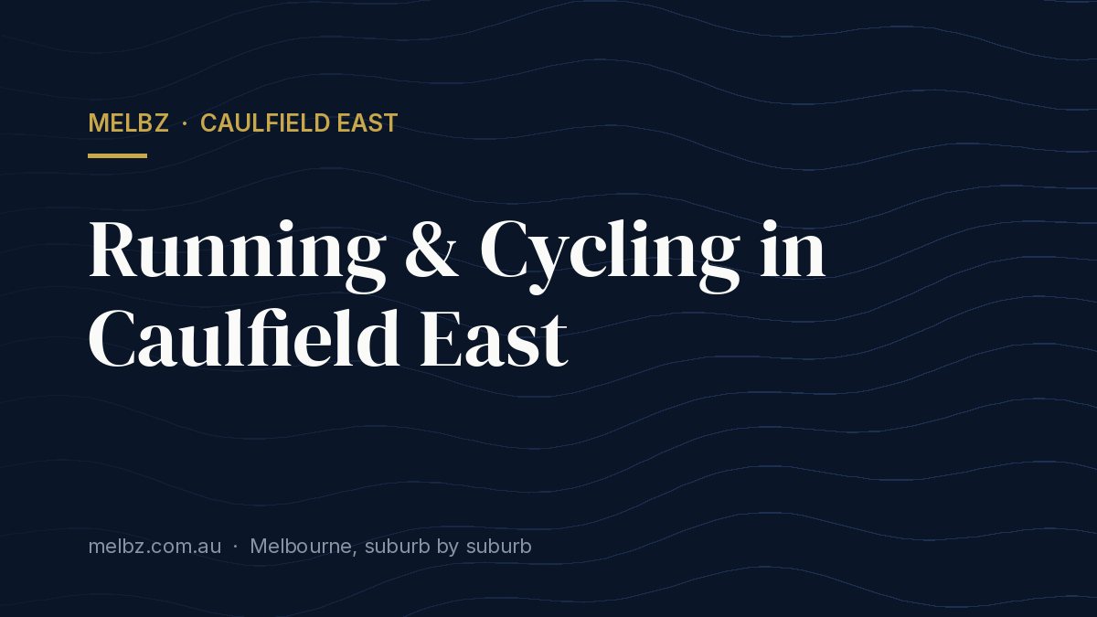 Title card: Running & Cycling in Caulfield East