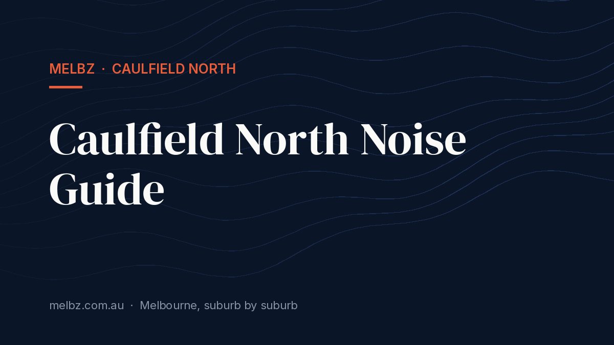 Title card: Caulfield North Noise Guide