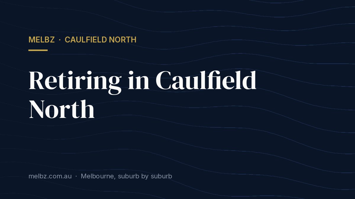 Title card: Retiring in Caulfield North
