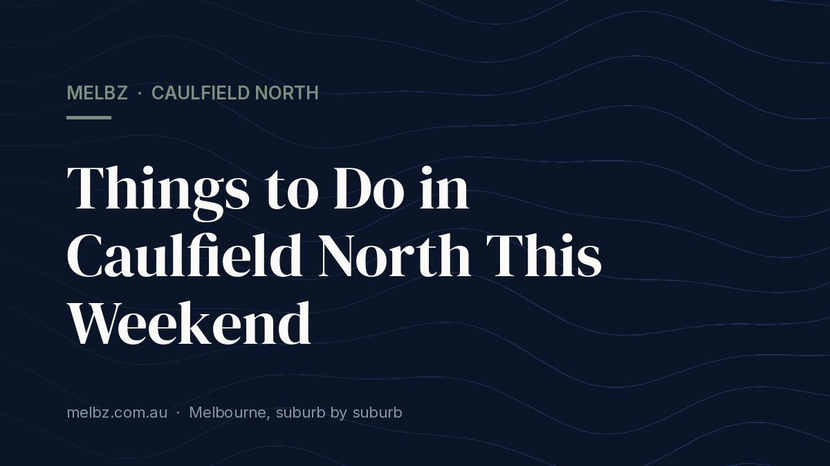 Title card: Things to Do in Caulfield North This Weekend