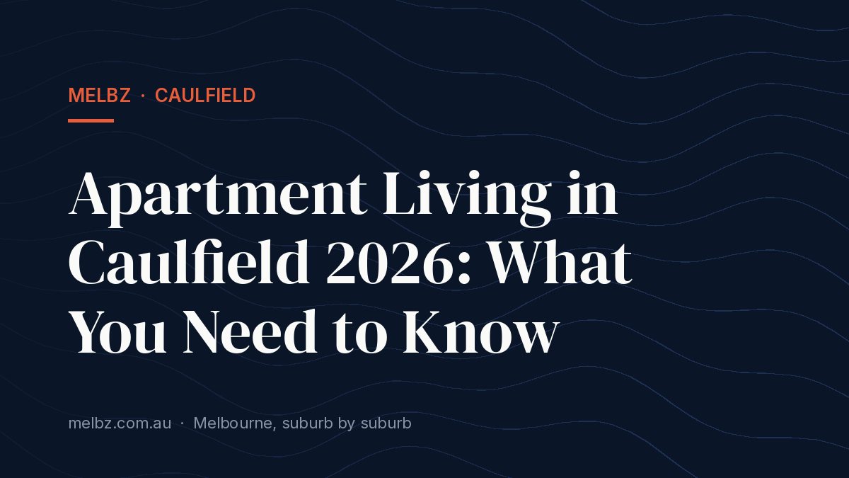 Title card: Apartment Living in Caulfield 2026: What You Need to Know