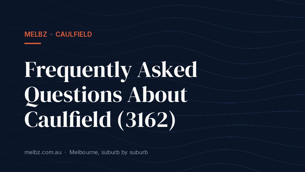 Title card: Frequently Asked Questions About Caulfield (3162)