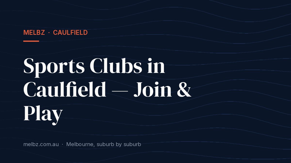 Title card: Sports Clubs in Caulfield — Join & Play