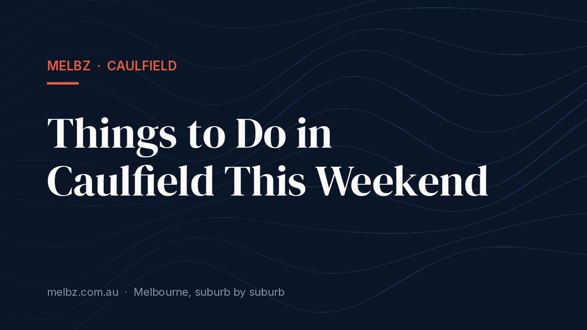 Title card: Things to Do in Caulfield This Weekend