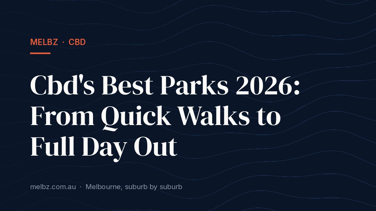 Title card: Cbd's Best Parks 2026: From Quick Walks to Full Day Out
