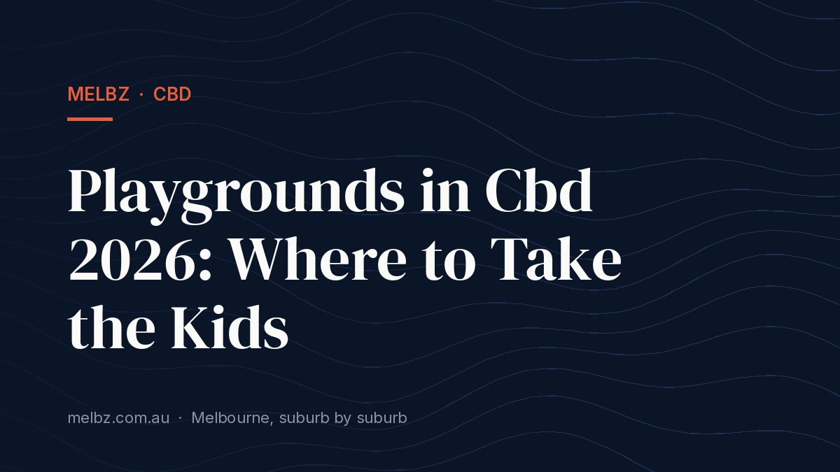 Title card: Playgrounds in Cbd 2026: Where to Take the Kids