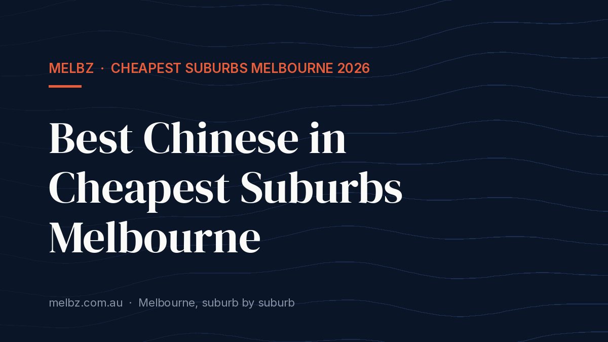 Title card: Best Chinese in Cheapest Suburbs Melbourne
