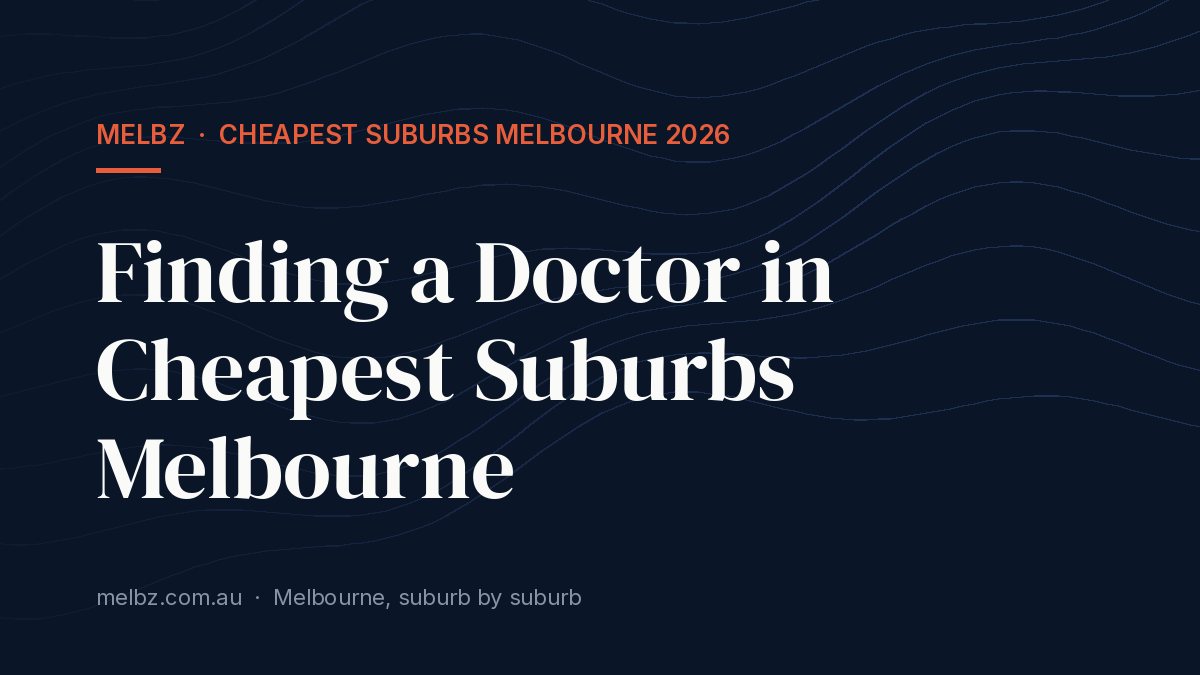 Title card: Finding a Doctor in Cheapest Suburbs Melbourne