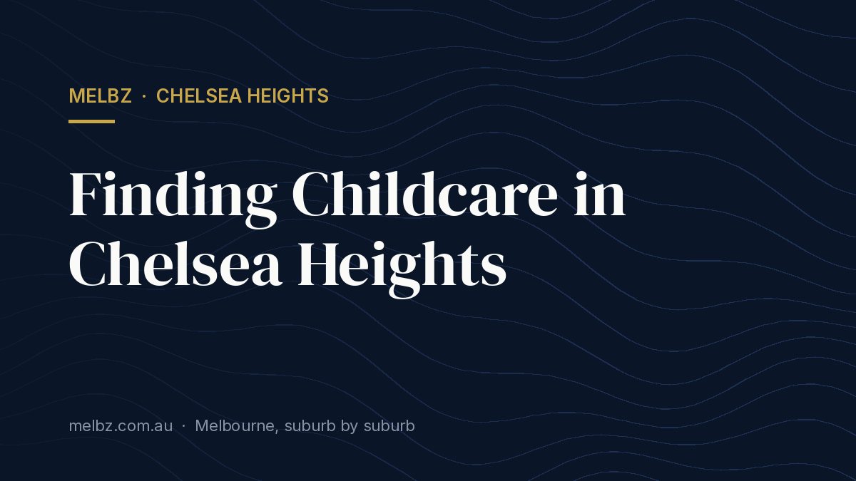 Title card: Finding Childcare in Chelsea Heights