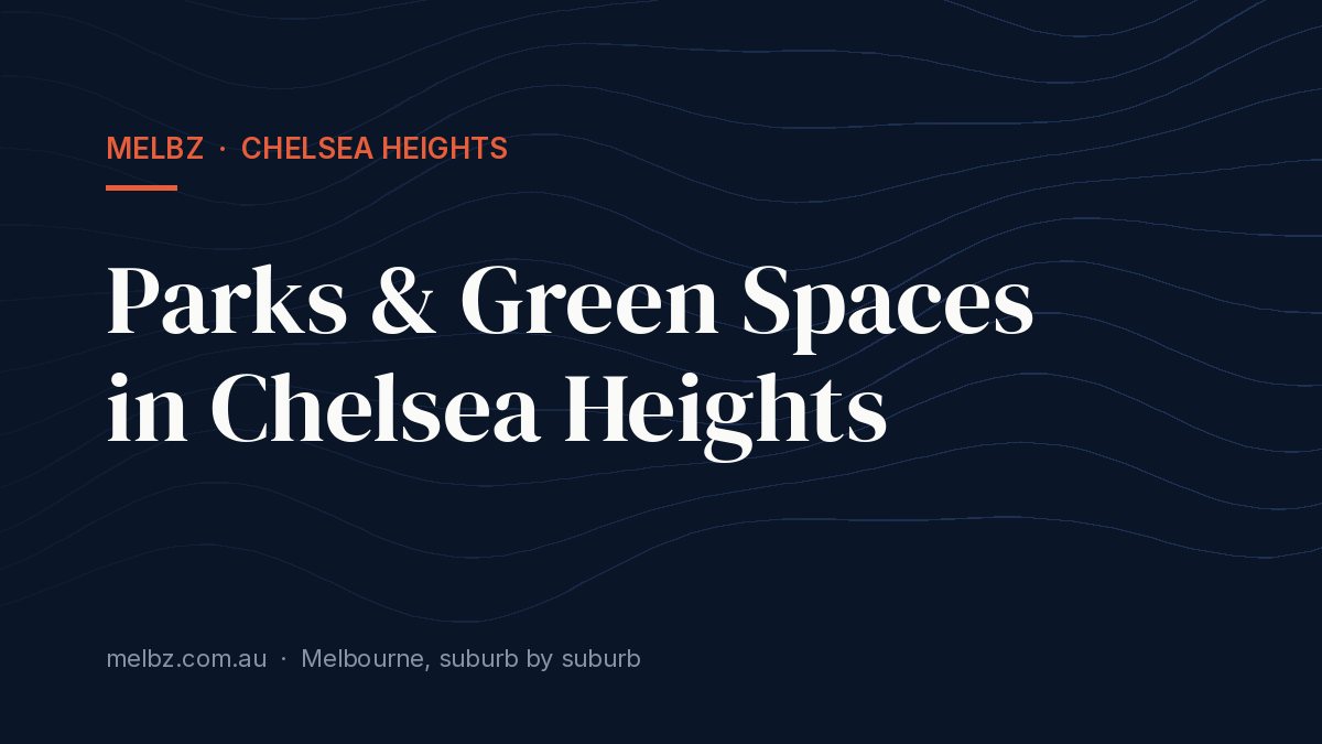 Title card: Parks & Green Spaces in Chelsea Heights