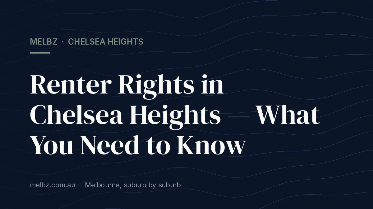 Title card: Renter Rights in Chelsea Heights — What You Need to Know