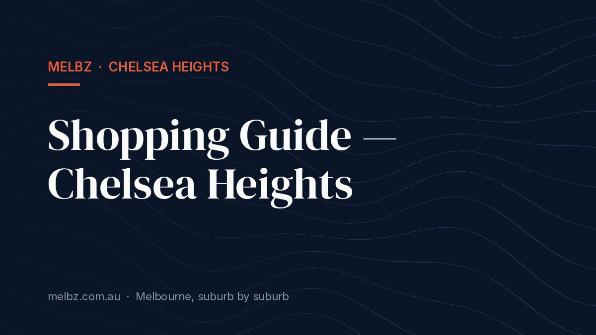 Title card: Shopping Guide — Chelsea Heights