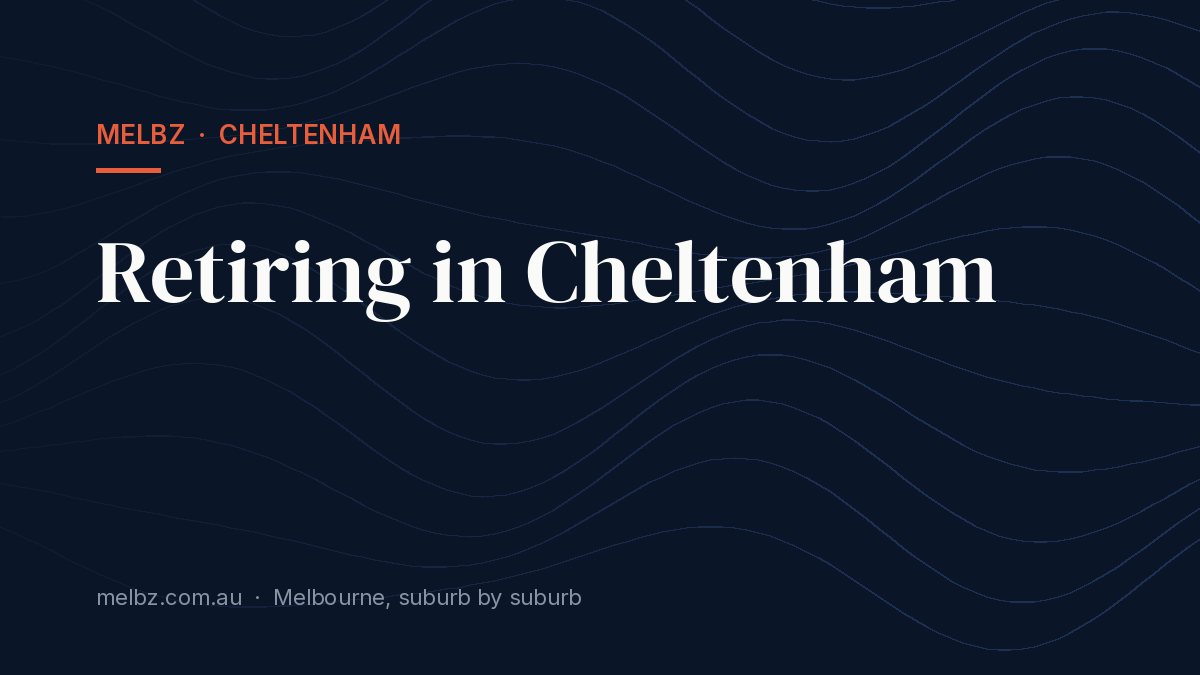 Title card: Retiring in Cheltenham