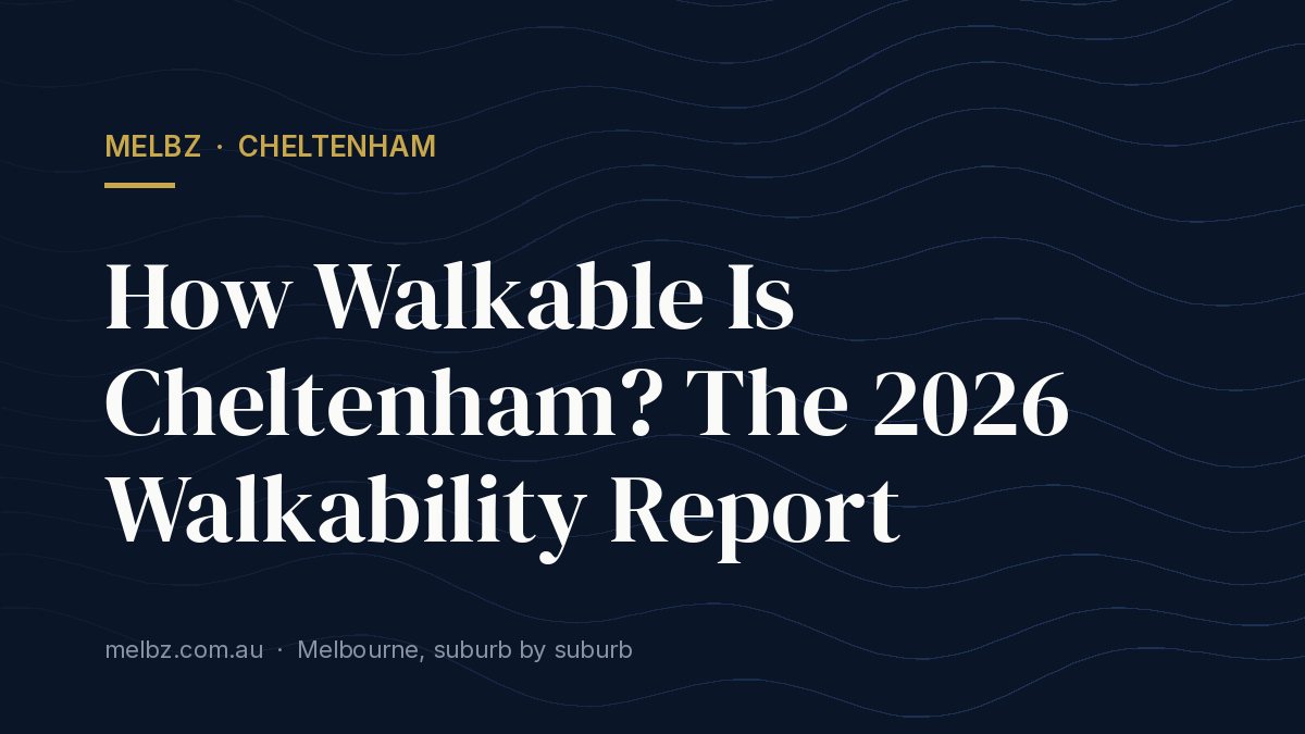 Title card: How Walkable Is Cheltenham? The 2026 Walkability Report