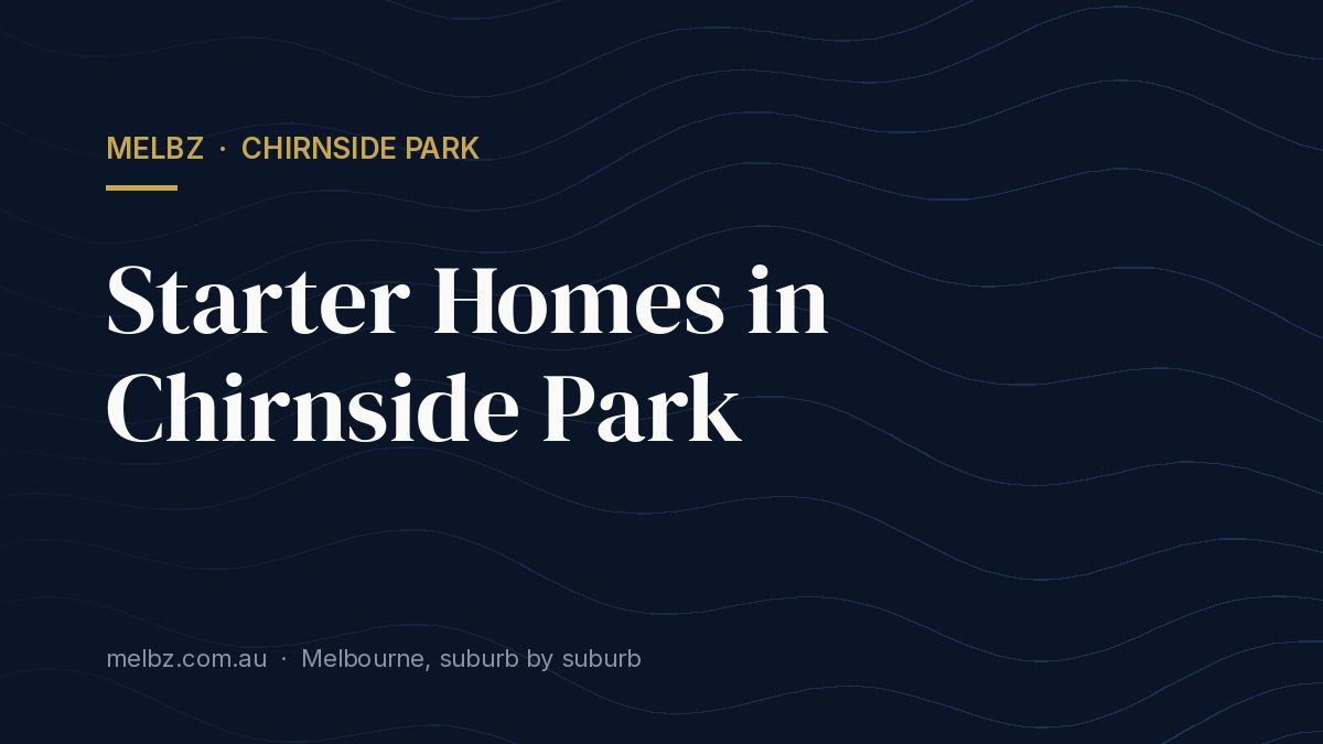 Title card: Starter Homes in Chirnside Park