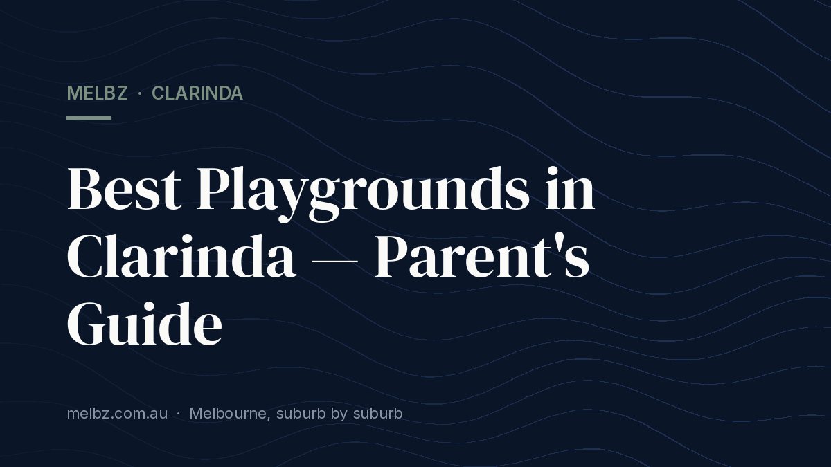 Title card: Best Playgrounds in Clarinda — Parent's Guide