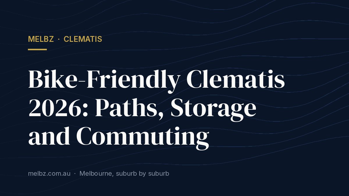 Title card: Bike-Friendly Clematis 2026: Paths, Storage and Commuting