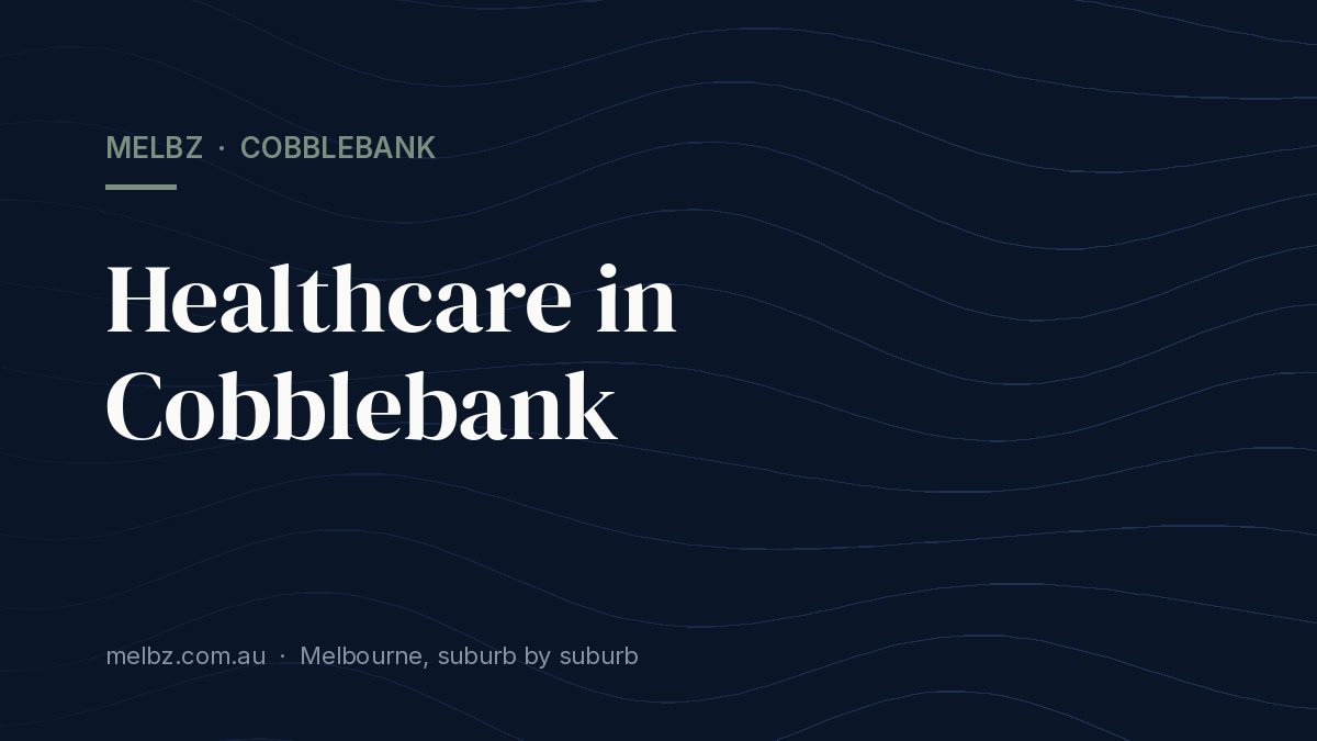 Title card: Healthcare in Cobblebank