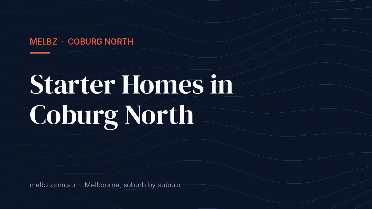 Title card: Starter Homes in Coburg North