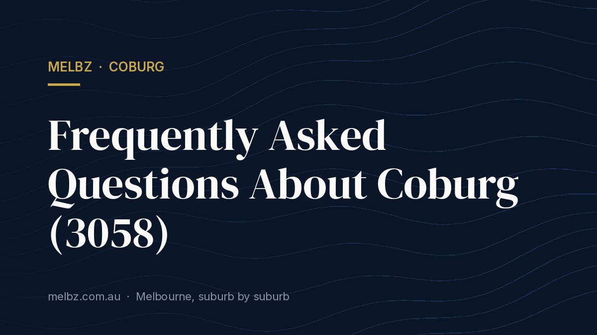 Title card: Frequently Asked Questions About Coburg (3058)