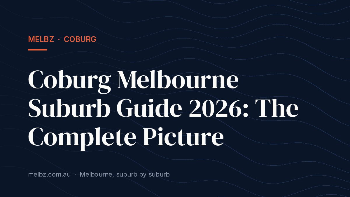 Title card: Coburg Melbourne Suburb Guide 2026: The Complete Picture