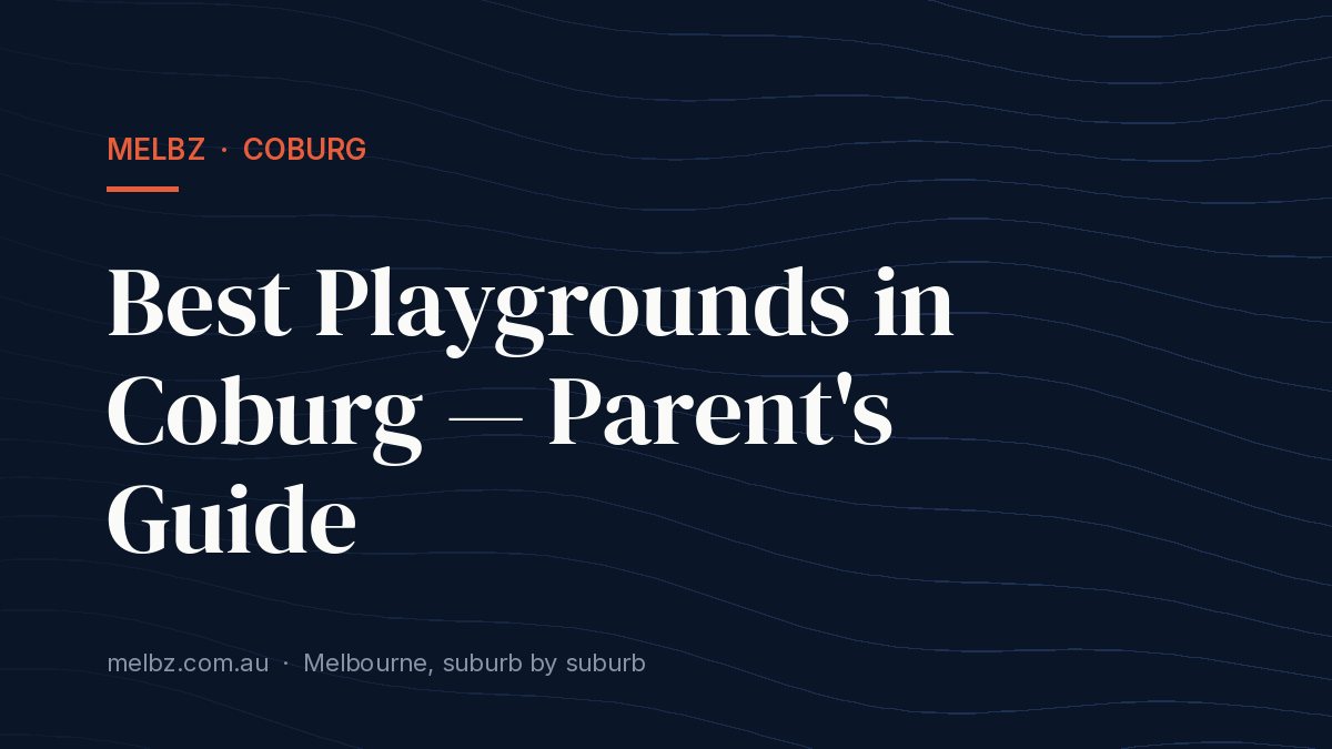 Title card: Best Playgrounds in Coburg — Parent's Guide
