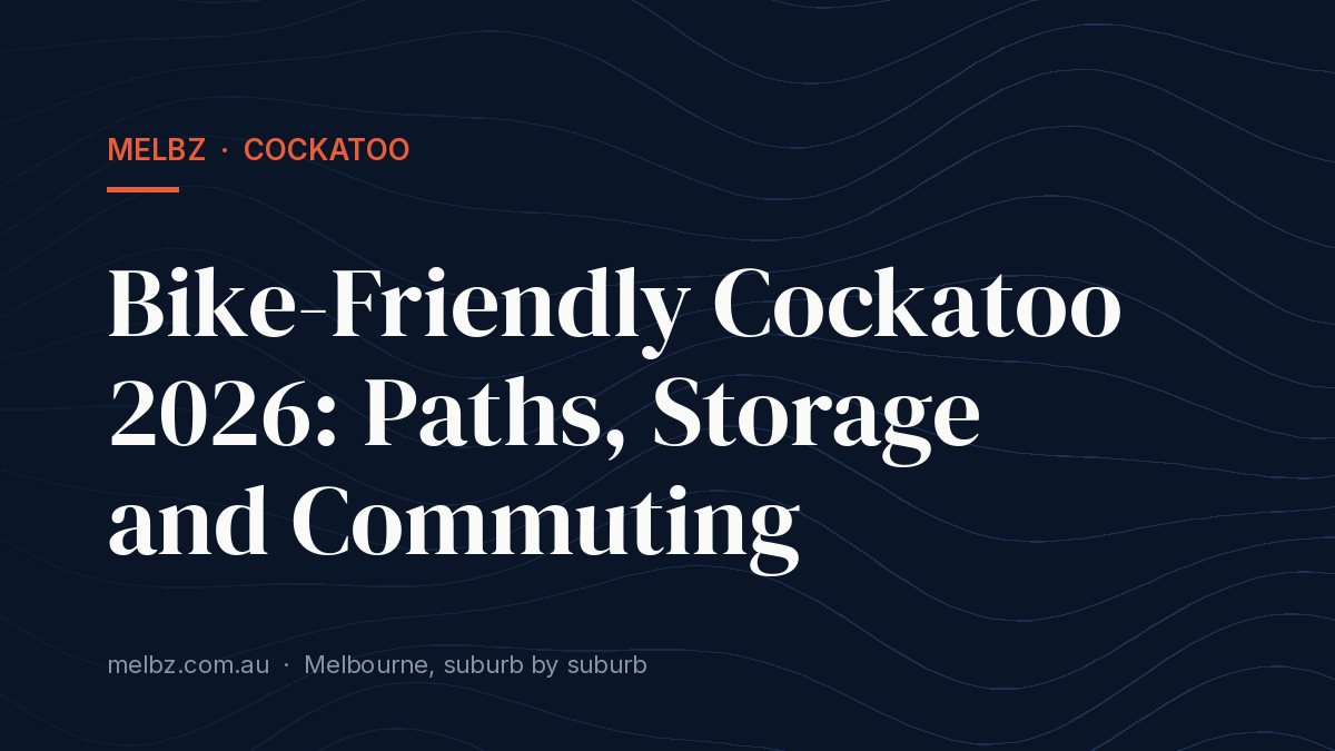 Title card: Bike-Friendly Cockatoo 2026: Paths, Storage and Commuting