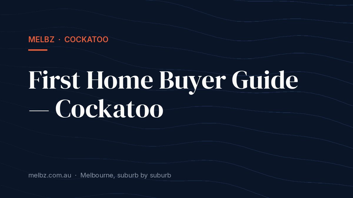 Title card: First Home Buyer Guide — Cockatoo