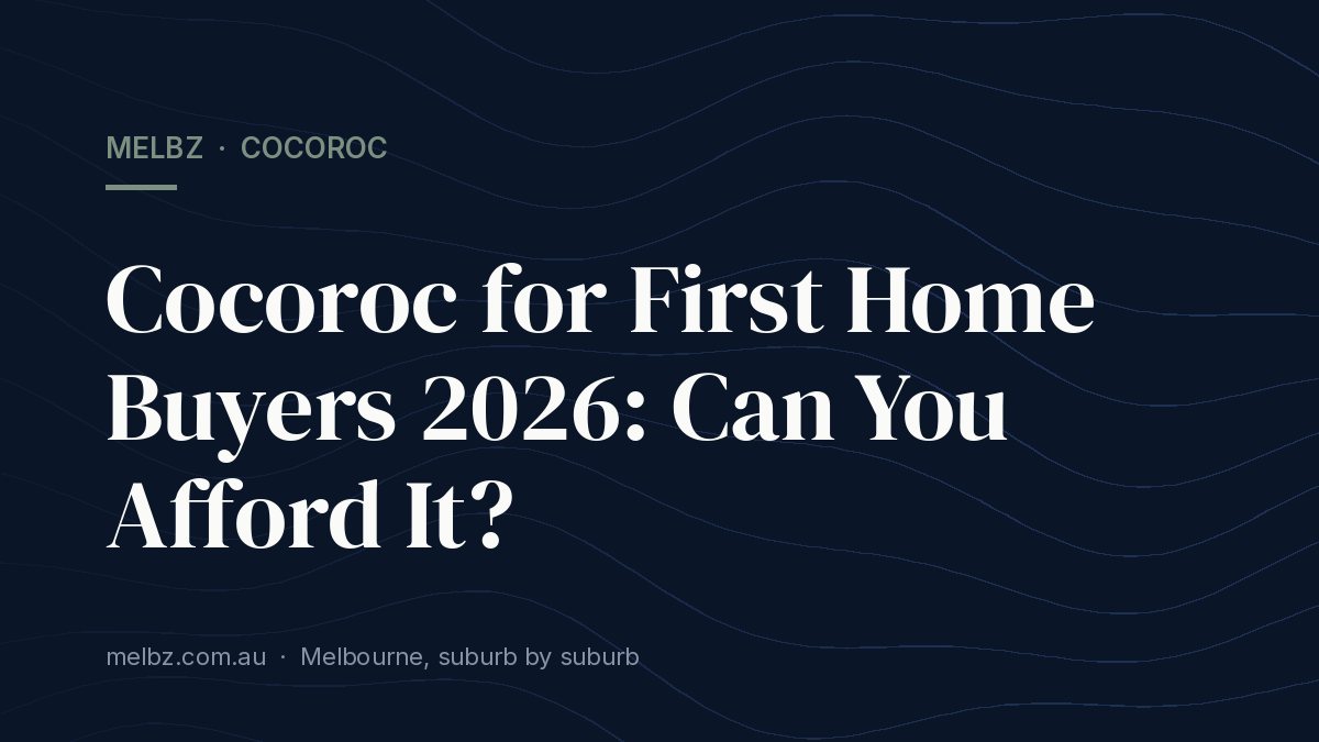 Title card: Cocoroc for First Home Buyers 2026: Can You Afford It?
