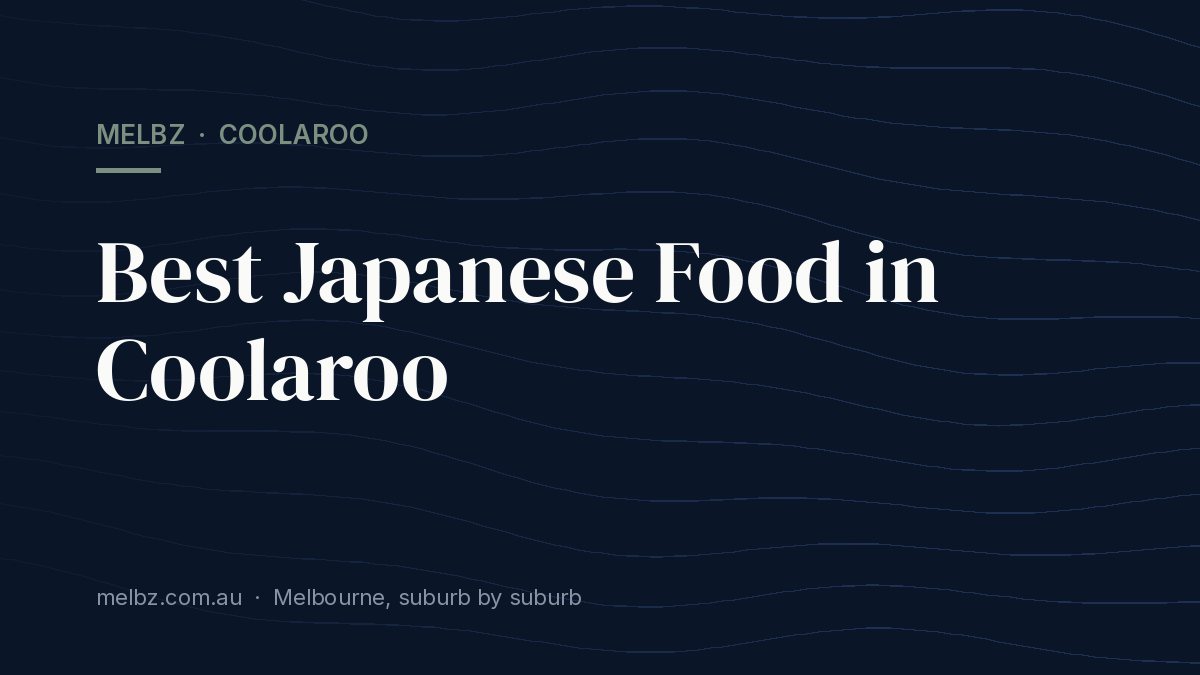 Title card: Best Japanese Food in Coolaroo