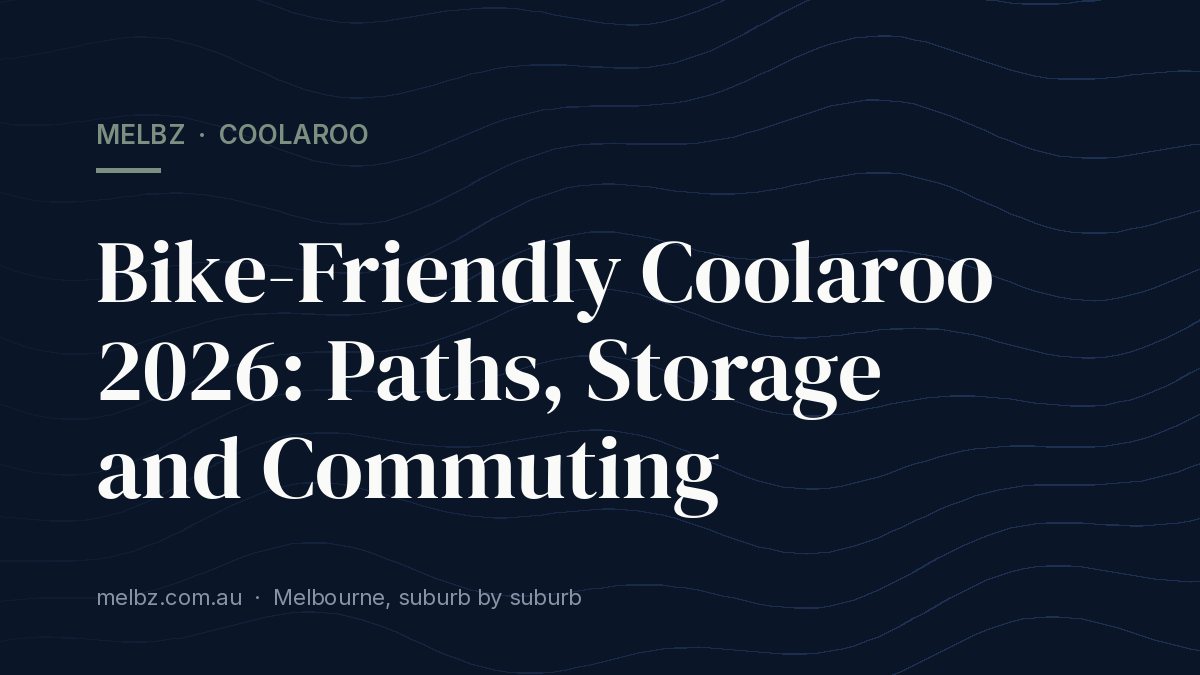 Title card: Bike-Friendly Coolaroo 2026: Paths, Storage and Commuting