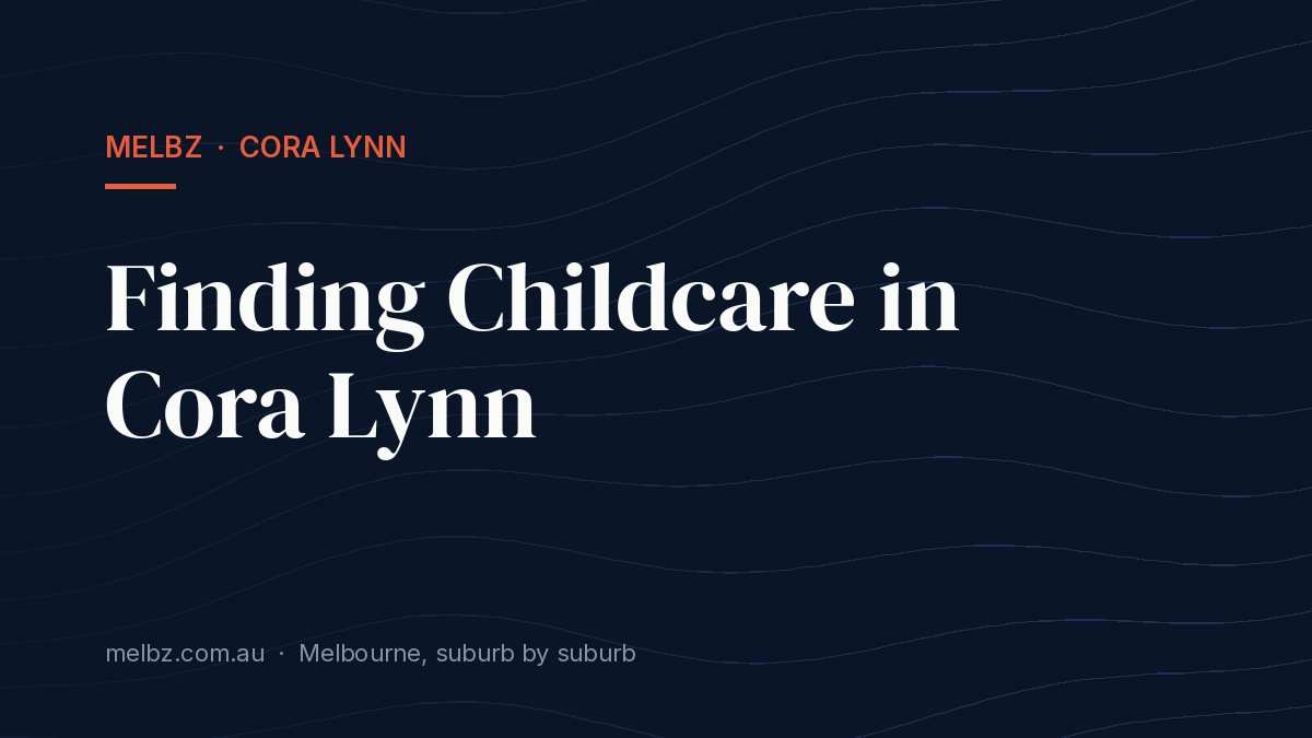 Title card: Finding Childcare in Cora Lynn
