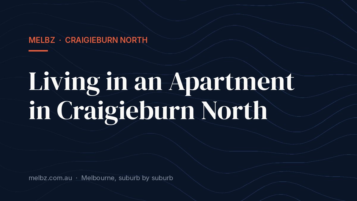 Title card: Living in an Apartment in Craigieburn North