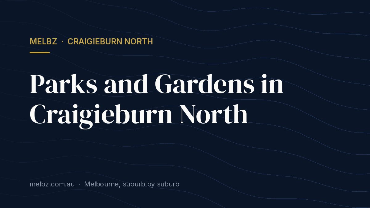 Title card: Parks and Gardens in Craigieburn North