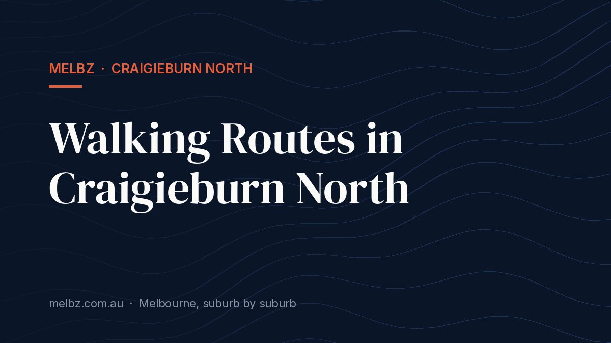 Title card: Walking Routes in Craigieburn North