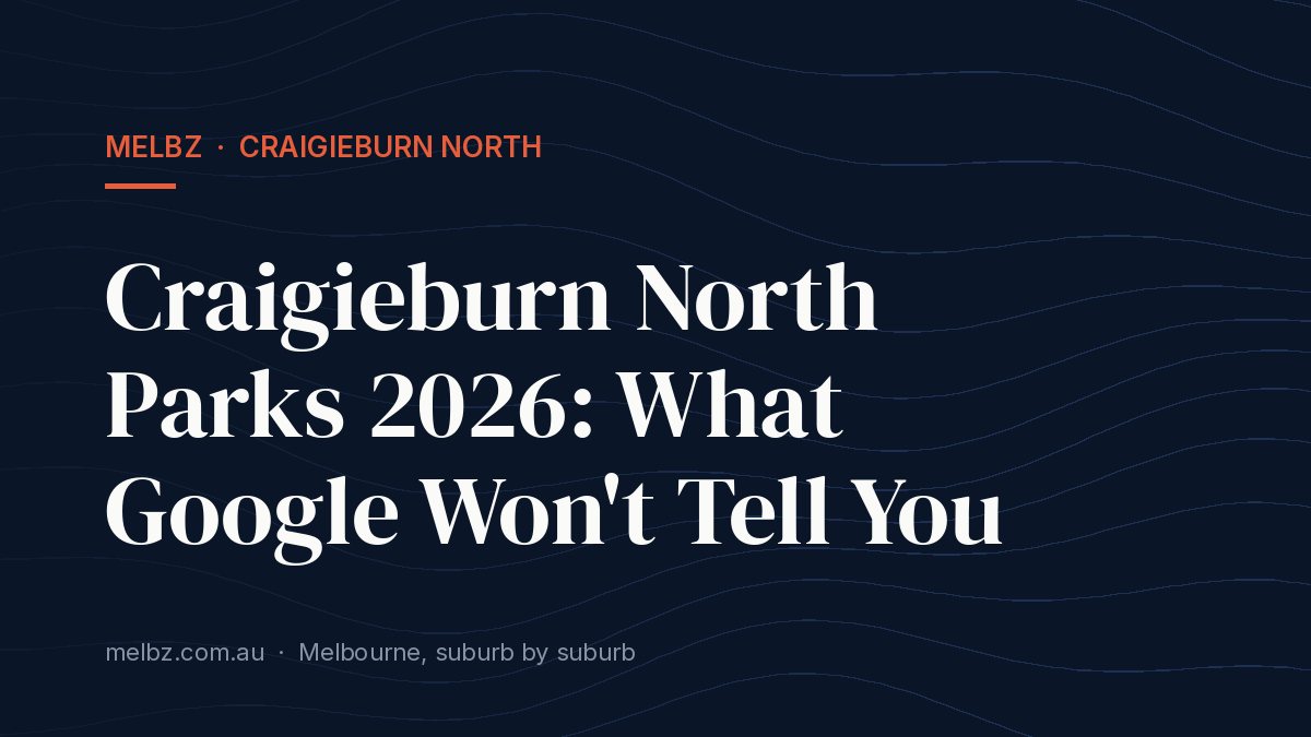 Title card: Craigieburn North Parks 2026: What Google Won't Tell You