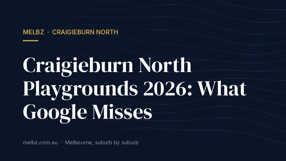 Title card: Craigieburn North Playgrounds 2026: What Google Misses