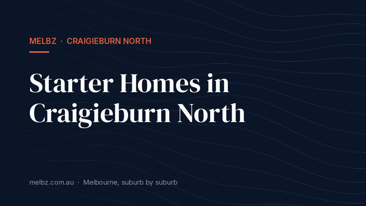 Title card: Starter Homes in Craigieburn North