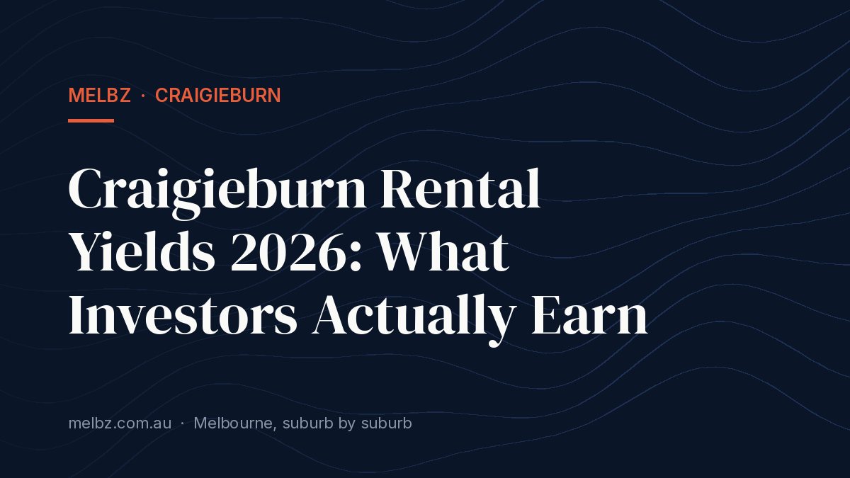 Title card: Craigieburn Rental Yields 2026: What Investors Actually Earn