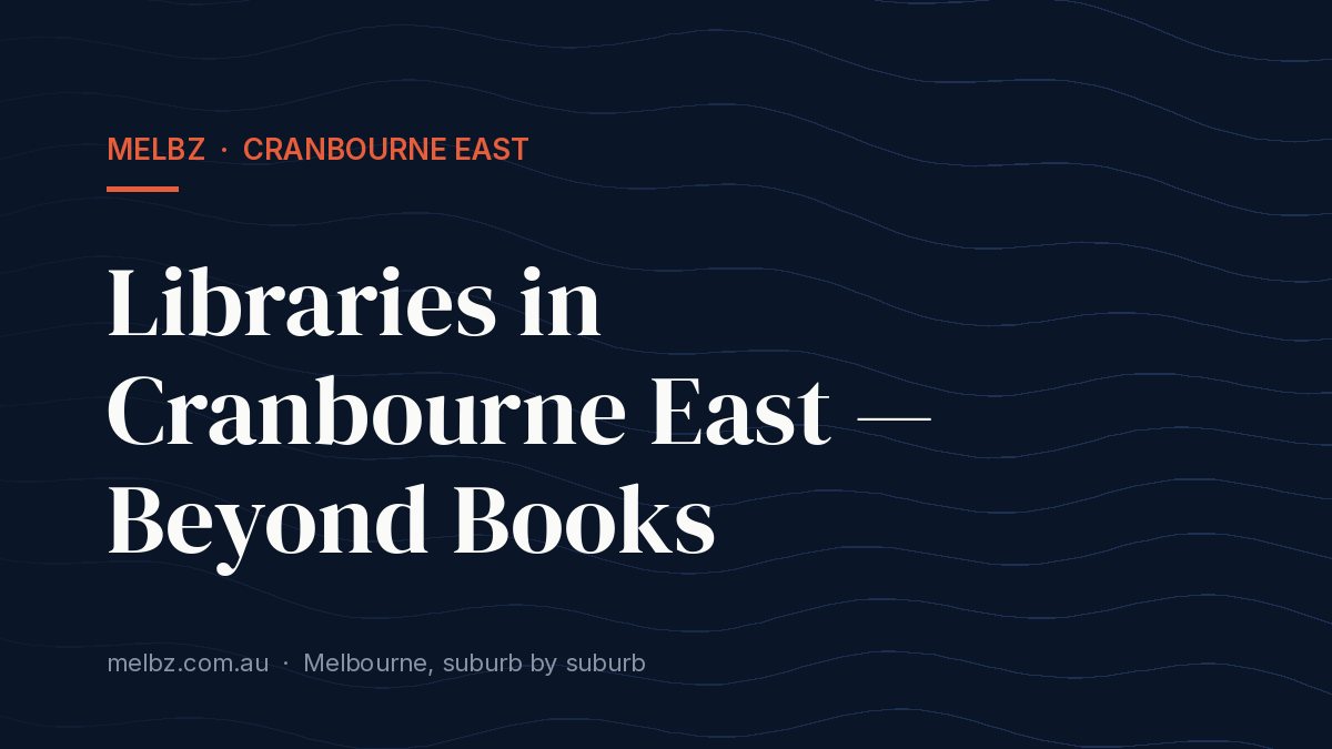 Title card: Libraries in Cranbourne East — Beyond Books